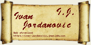 Ivan Jordanović vizit kartica